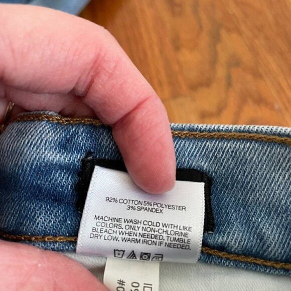 EXPRESS Flare High Rise Jeans Light Wash Ripped Fraying Raw Hem High Waisted Y2K - Picture 9 of 12